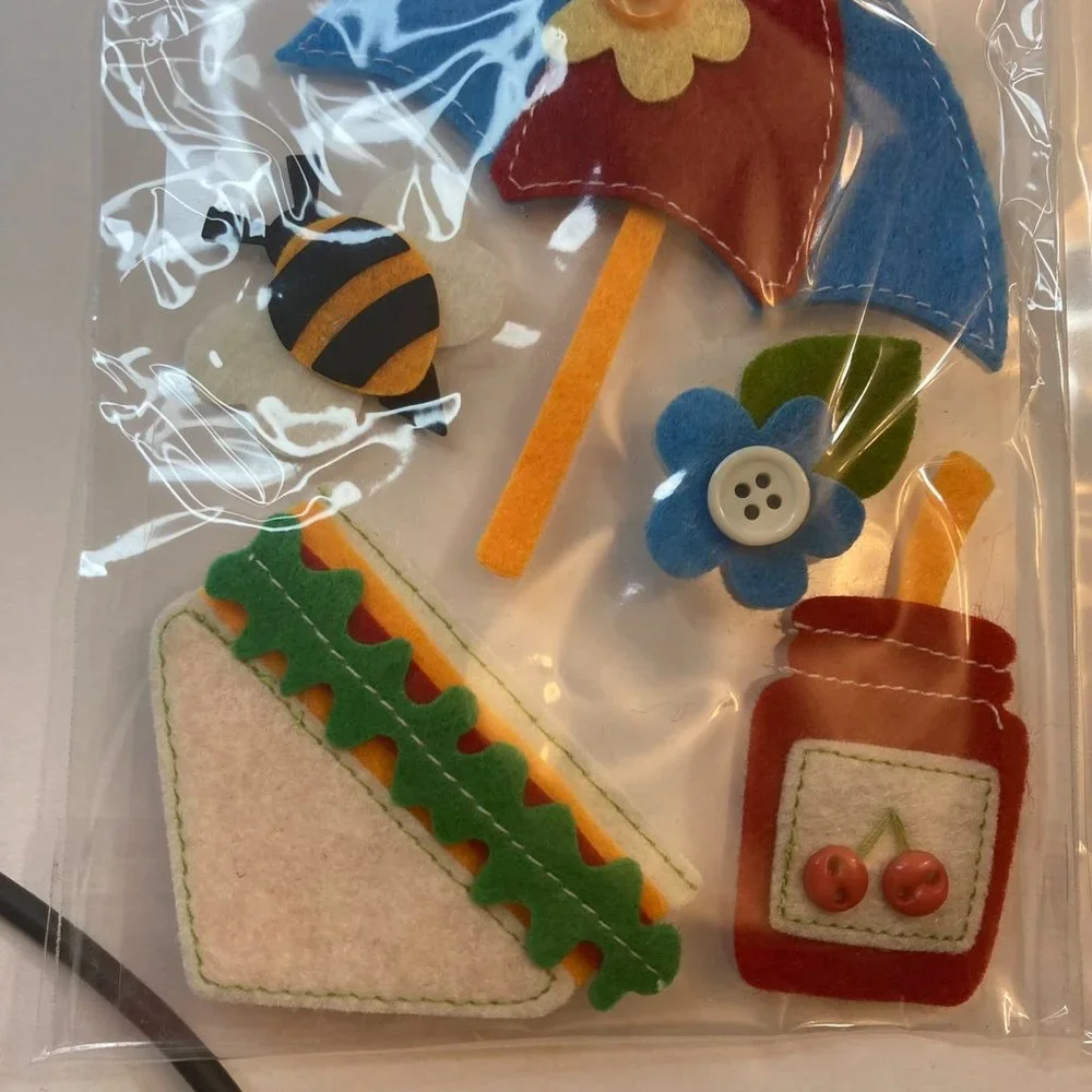 Scrapbook Embellishments Felt Stickers Beach Bee Boat Scuba Paper Crafts Cards
